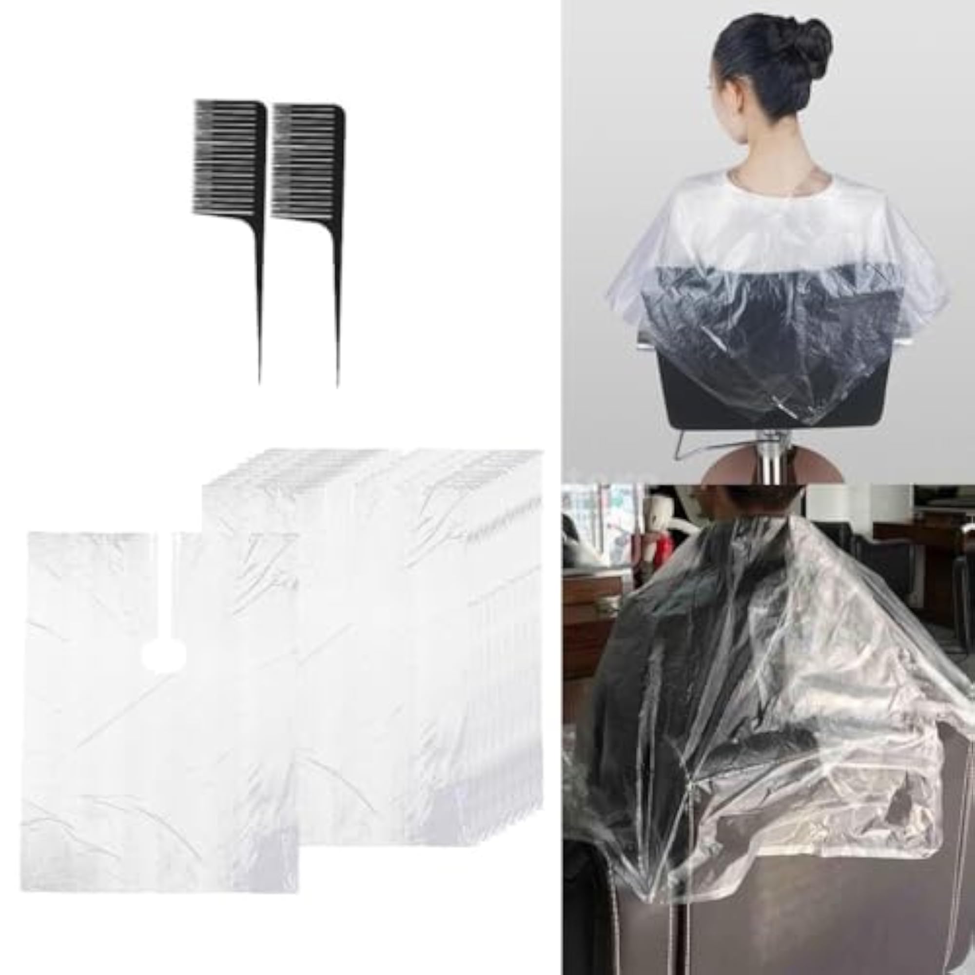 BNF® 50 Pcs Hairdressing Cutting Capes with Combs