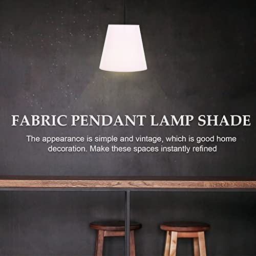 Image of Lurrose Fabric Lampshade Pendant Lamp Shade Barrel Lamp Cover Table Lamp Light Cover for Table Chandelier Wall Lamp, Pink