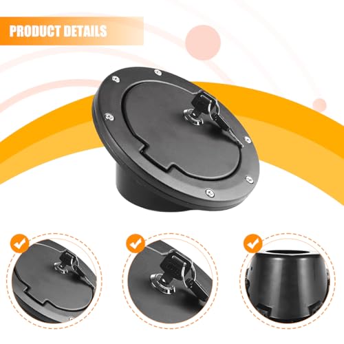 Sandfren Fuel Filler Door, Aluminum Alloy and ABS Material, Black 2 by Sandfren - Used condition - Image 3