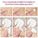 French Tip Stamp - 4Pcs Clear Silicone Stamps With 4Pcs Scrapers for Manicure Home Salon DIY Nail Art