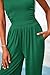 PRETTYGARDEN Woman Summer Outfits Cap Sleeve Ruched Crop Tee Tops Ribbed Knit 2 Piece Pant Sets Plain Trendy Track Suit(Green,Large)