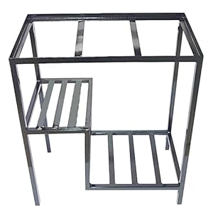 TRUPOT A One Steels Aquarium Stand, Iron Fish Tank Stand ( Black) (Design 2)