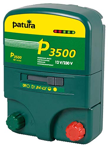 Weidezaungerät P3500-12 Volt/230 Volt - 5-stufige Zaun- und Batteriekontrolle - für anspruchsvolle Zäune und robuste Tierarten - mit Tiefentladeschutz