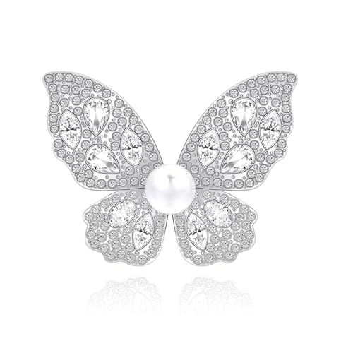 Image of Butterfly Brooch for Women, Insect Butterfly Pins Shawl Pin Clip Flashing Butterfly Jewelry Fashion Brooch Wedding Accessories Sweater Scarf Brooch for Women