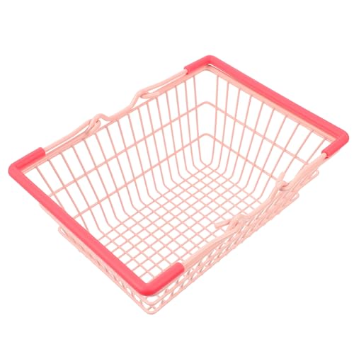 TOYZFRIENDY Cesta Organizadora Mini de Alambre Asa Cesta de Compras de 18x13,5x9 Cm en Colores Combinados Multiusos para Maquillaje y Escritorio en Hogar