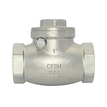 1/2" Stainless Steel Swing Check Valve – SS316, 200 PSI WOG, Female NPT Threads (PN16)