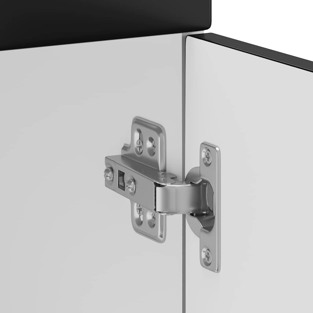Kalmar Küchenunterschrank, Schwarz, Holzwerkstoff, 60x46x81,5 cm, Verstellbare Füße, Viel Stauraum für Küche, Feuchtigkeitsbeständig, Langlebiges Design für Geschirr und Kochutensilien