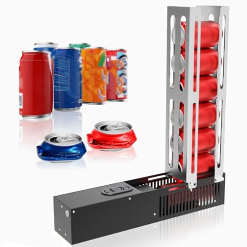 Elektrische Dosenpresse – Automatischer Dual-Modus, verstellbarer Ständer zum Recycling von Aluminium-Soda, Cola-Dosen und Kunststoff-Wasserflaschen