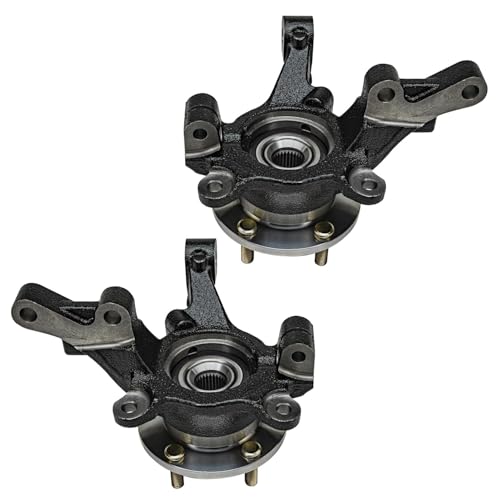 Image of Detroit Axle - Front Steering Knuckles and Wheel Hub Bearings Struts w /Coil Spring Sway Bars Replacement for Rear Drum 2007-2012 Dodge Caliber