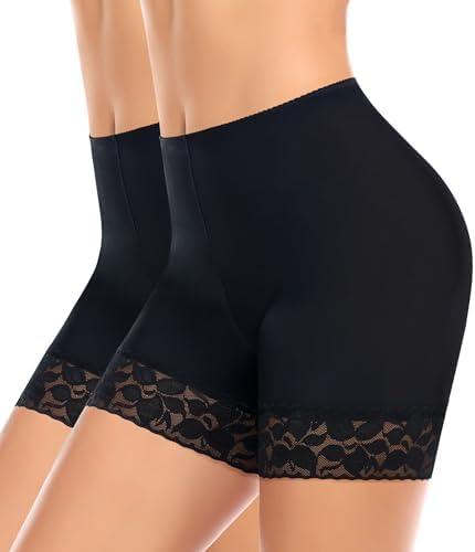 Slip Shorts for Under Dresses Women Anti Chafing Shorts Underwear Seamless Under Dress Shorts Lace Boyshorts Panties