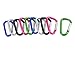 uxcell 10 Pcs Colorful D Shaped Aluminum Alloy Fishing Traveling Carabiner Keychain