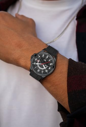 Image of Waterproof Watch Analog Military Stylish Durable Timepiece for Men Boy Sports Wrist Quartz Watches,Silicone Strap