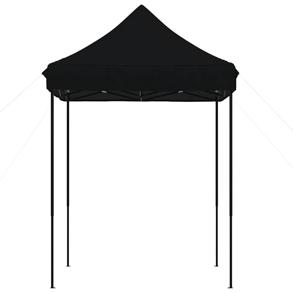 Faltbares Partyzelt Pop-Up Gartenzelt Schwarz 200x200 cm | Flexibler Faltpavillon für Garten und Terrasse. Schnell aufzubauen, ideal für Familienfeiern im Freien.