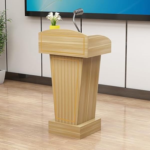 Drewniany stojak na podium do prezentacji na mównicę do klasy, kościelnych wesel i konferencji, wytrzymały, brązowy stojak z przegródką do przechowywania