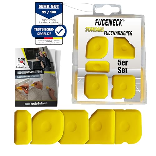 FUGENECK® - 5er Standard Fugenabzieher - Set mit Aufbewahrungsbox & Bedienungsa.