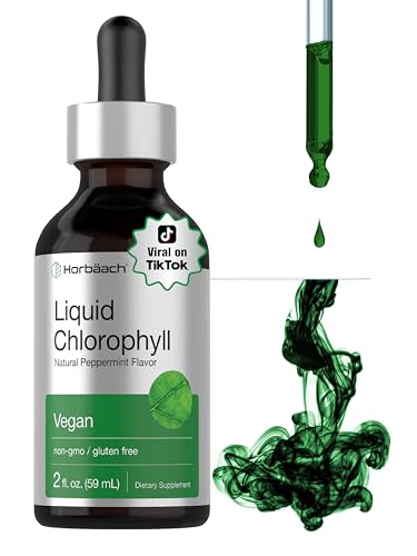 Horbäach Liquid Chlorophyll Drops | 2 oz | Vegan, Non-GMO, and Gluten Free Formula | Natural