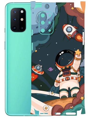 Image of AtOdds - Full Body Back Screen Guard Protector Film - Lamination Wrap Skin Sticker Compatible with ONEPLUS 8T | Scratchproof Matte Finish (Space)