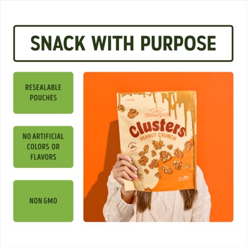 Image of Nature's Garden Clusters Peanut Crunch, 32oz Pouch - Big Chunky Nut & Pretzel Snack Bites with Almonds, Pecans - Crunchy, Nutrient-Dense, Guilt-Free Treats for Adults & Kids