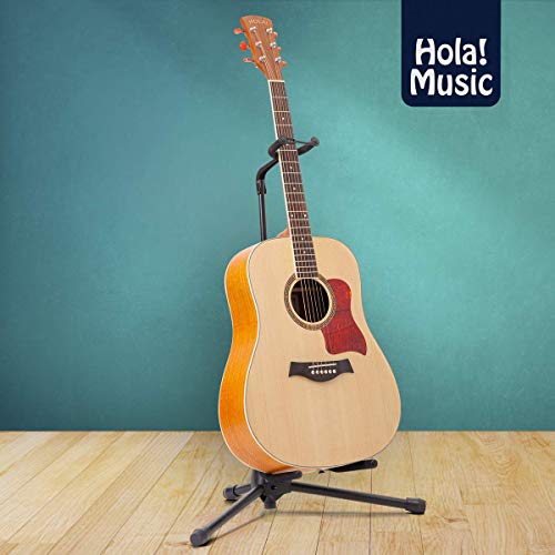 Hola! Music Guitar Stand - Height Adjustable, Collapsible w/Padded Neck & Yoke - Pack of 1 Tripod