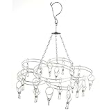  Ruilogod Crochet pivotant en forme de fleur en acier inoxydable 20 piquets de séchoir