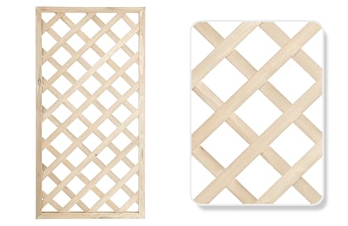 HERSIG - Celosias para Terraza Exterior - Celosia Madera Tipo Panel Color Natural (60x120cm) - Celosia Terraza - Decoracion Jardin Exterior - Celosias Decorativas Resistentes