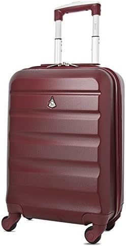 Aerolite ABS Maleta Equipaje de Mano Cabina rígida Ligera con 4 Ruedas,  55cm, Vino Rojo : Amazon.es: Equipaje