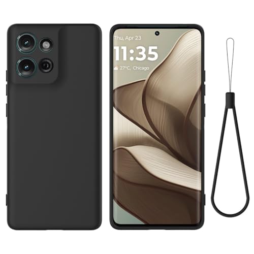 Coque protection Motorola Moto G75 housse fine pour usage quotidien noir Svart