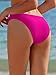 SHEKINI Women's Bikini Bottom Low Waisted Sexy Swimsuit Ruched Sides Hipster Swim Bottom (US, Alpha, Medium, Regular, Regular, Fluorescent Pink)