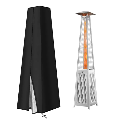 AOOWU Couverture de Chauffe-Patio, 221 * 61 * 53CM Housse pour Parasol Chauffant Exterieur Rond, Imperméable Housses de Chauffage en Oxford, Extérieur Housse de...