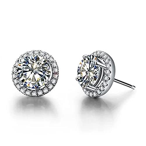 Boucles d'oreilles en diamant hypoallergéniques en argent contre les irritations