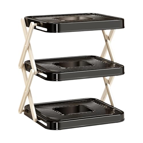 Design salvaspazio: questo espositore a più livelli offre una funzione organizer multipla che massimizza l'efficienza del layout dello spazio, fungendo da ampio ripiano in cucina o su balconi per consentire una conservazione senza soluzione di continuità e un facile accesso agli oggetti di uso quotidiano