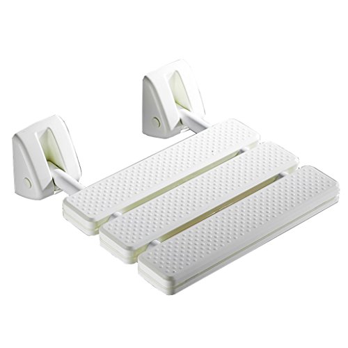 Taburete de ducha plegable de pared, base antideslizante de acero inoxidable, silla plegable para ancianos y discapacitados, asiento montado en la pared
