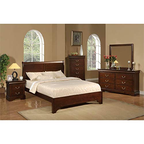 Alpine Furniture West Haven Sleigh Bed, California King Size #TOP1