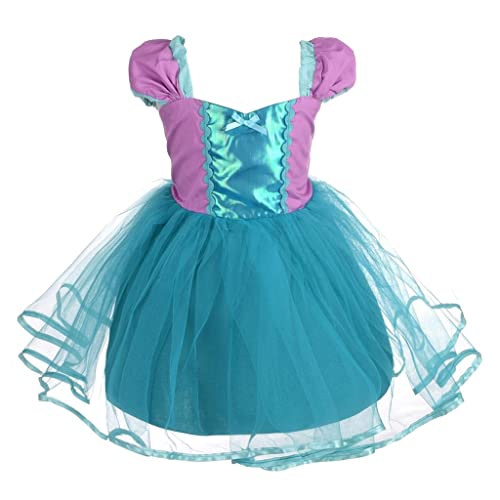 Lito Angels Disfraz de Princesa Ariel Vestido Tul Sirenita para Bebé Niñas Talla 18 24 Meses, Verde (Número de etiqueta 90)