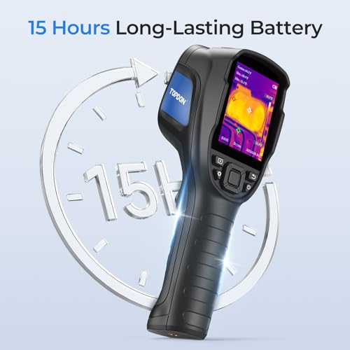 Image of TOPDON TC004 Lite Thermal Imaging Camera, 160 x 120 IR Resolution 15-Hour Battery Life Handheld Infrared Thermal Imager with 1x / 2X / 4X Zoom Level, -4F~1022F Range, High and Low-Temperature Alarm