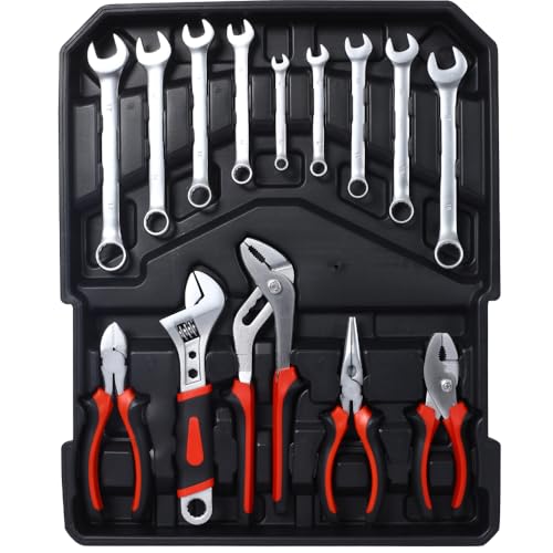 Kit de herramientas combinado 899 piezas con caja rodante miniatura 6