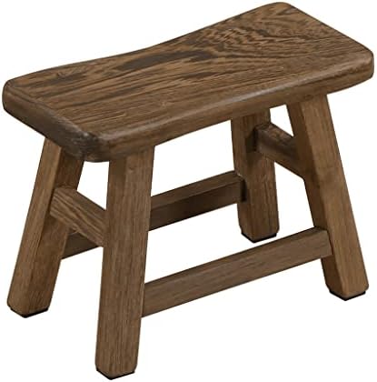 N/A Rustic Sturdy Wooden Stool Retro Gift Kitchen Living Room High Beds Adults Portable Fishing Step Home Decor Small Bench