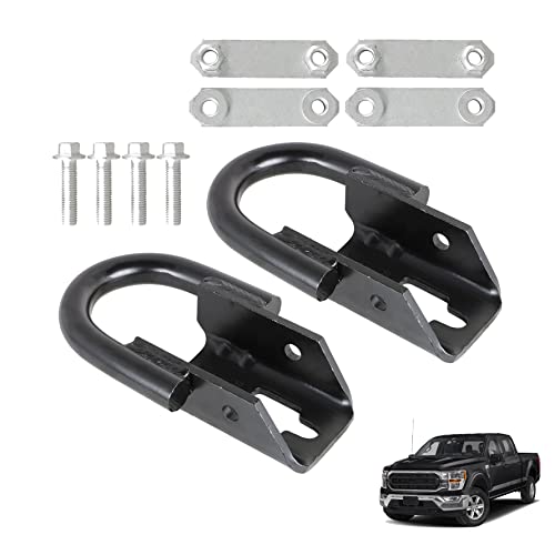 munirater Tow Hook with Hard-Ware Front Black Replacement for F150
