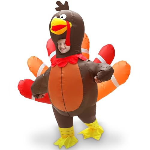 Disfraz inflable de pavo para niños Camlinbo miniatura 1