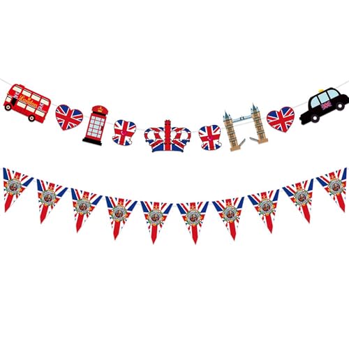 British Party Banner UK England Flag Pennant Banner London Hanging