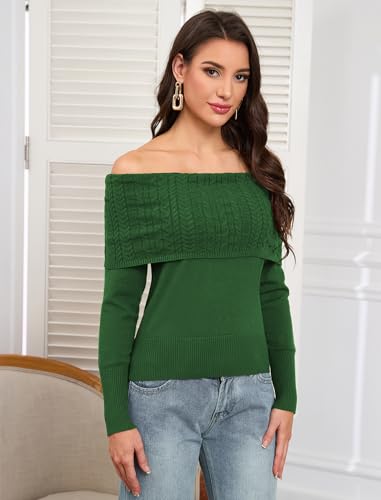 ZAFUL Women Off Shoulder Sweater Long Sleeve Ribbed Knit Long Sleeve Pullover Top3