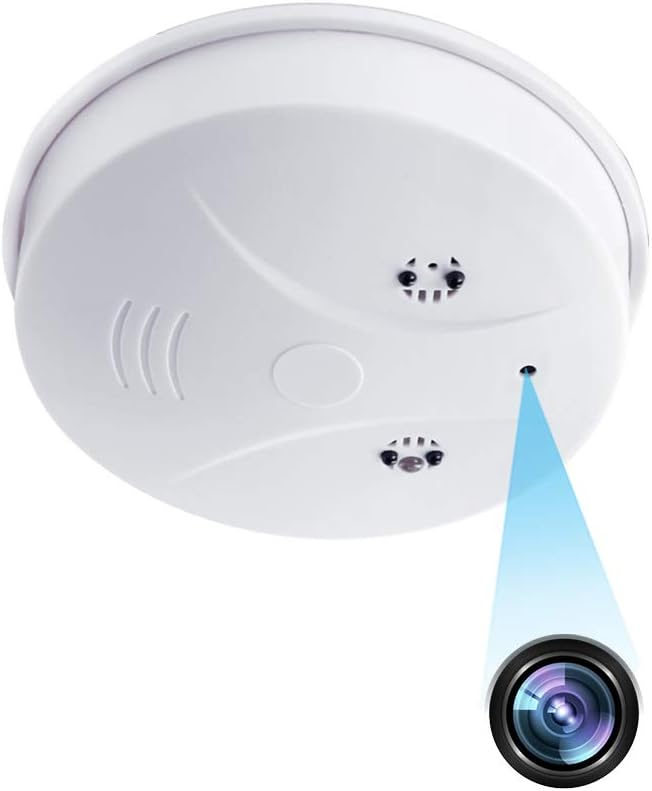 UYIKOO Cámara Oculta WiFi, Cámara Espía Inalámbrica, Cámara con Detectora de Humo HD 1080P Cámara de Seguridad Detección de Movimiento y Visión Nocturna