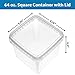 NYHI 64 oz 20 Large Pack Square Clear Deli Containers with Lids Disposable BPA Free Plastic Food Storage Containers with Lids Airtight for Meal Prep Take Out Kitchen