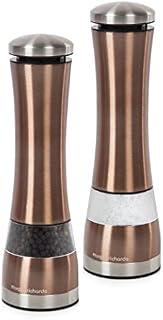Morphy Richards 974237 Accents Electronic Salt and Pepper Mill Set, Stainless Steel, Titanium 0.61 x 6.5 x 6.5 cm