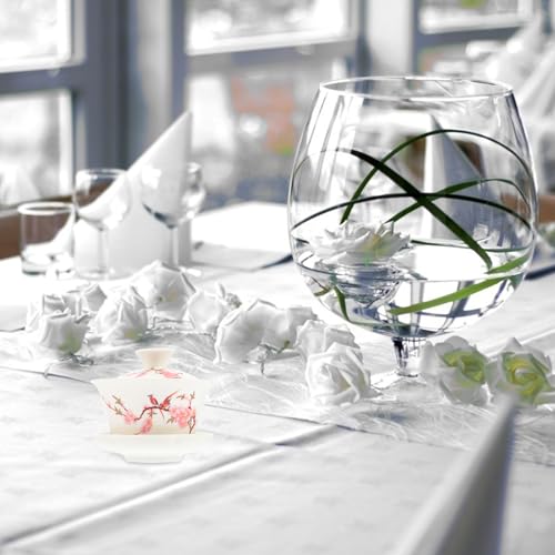Juego de té de Kung Fu para oficina y hogar: set de cerámica azul y blanca de 12 piezas 7