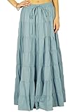 Phagun Resort Wear Skirt Long Maxi Skirt Beach Wear Cotton Summer Wear Grey