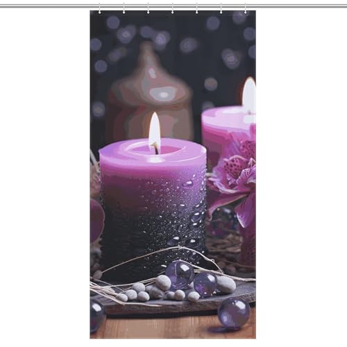 Rideau de douche de qualité supérieure avec œillets antirouille violet