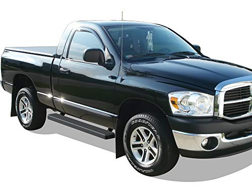 Estribos negros de acero inoxidable 5 pulgadas para Dodge Ram miniatura 6