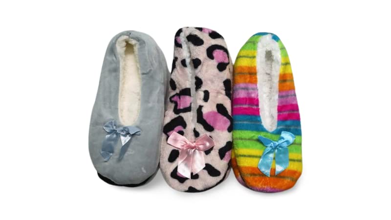 ANESHA Winter Knitted Non-Skid Home Warm Slipper Socks Indoor Floor Stocking House Shoes Free size Pack of 3 Assorted colour-image-26