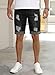 JMIERR Mens Jean Shorts Casual Mens Fashion Clothing Slim Fit Denim Shorts, US34(M), C Black